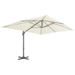 Walplus Cantilever Garden Parasol With Aluminium Pole 400X300 Cm Sand - thumbnail 2