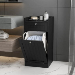 Tilt Out Laundry Cabinet Bathroom Storage Cabinet With Drawer - thumbnail 5