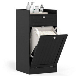 Tilt Out Laundry Cabinet Bathroom Storage Cabinet With Drawer - thumbnail 4