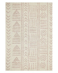 Beliani Elara Home Beige Cotton Rug 140 X 200 Cm Geometric Hand-Tufted - thumbnail 1