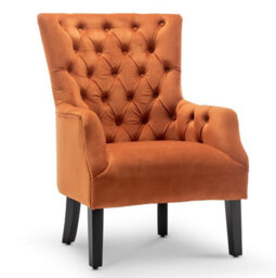 Velvet Orange Gabriella Accent Chair - thumbnail 2