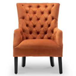 Velvet Orange Gabriella Accent Chair - thumbnail 3