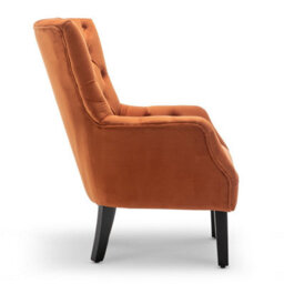 Velvet Orange Gabriella Accent Chair - thumbnail 6