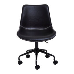 Orsina Comfortable Black Home Office Chair, Ergonomic Work From Home Chair, Movable Ergonomic Chair For House Office - thumbnail 2