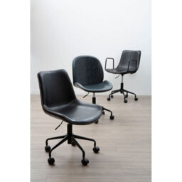 Orsina Comfortable Black Home Office Chair, Ergonomic Work From Home Chair, Movable Ergonomic Chair For House Office - thumbnail 7