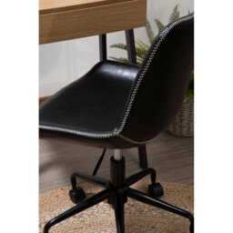 Orsina Comfortable Black Home Office Chair, Ergonomic Work From Home Chair, Movable Ergonomic Chair For House Office - thumbnail 5