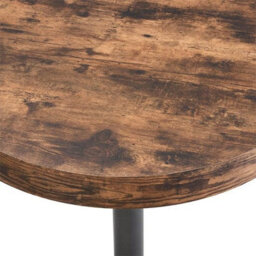 Furniture in Fashion Havana Wooden Bar Table Round In Rustic Oak - thumbnail 5