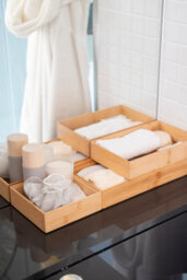 Copco Set Of 3 Bamboo Drawer And Desk Organisers - thumbnail 9