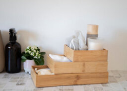 Copco Set Of 3 Bamboo Drawer And Desk Organisers - thumbnail 5