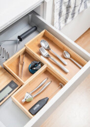 Copco Set Of 3 Bamboo Drawer And Desk Organisers - thumbnail 2