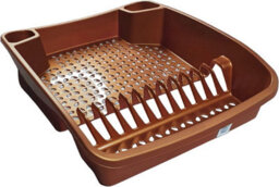 KetoPlastics Rose Gold 2 Piece Kitchen Set - Large Dish Drainer And Rectangle Washing Up Bowl - thumbnail 4