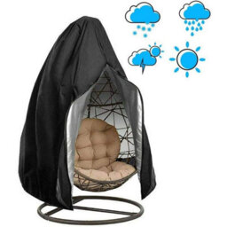 Waterproof Cover For Hanging Chairs, Swings And Garden Furniture, Black, 190 X 115 Cm - thumbnail 1