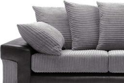 Rio Fabric 3&2 Seater Sofa Set Foam Seating Black-Grey - thumbnail 3