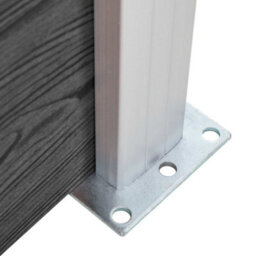 Berkfield Fence Panel Wpc 95X(105-180) Cm Black - thumbnail 5