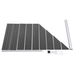 Berkfield Fence Panel Wpc 95X(105-180) Cm Black - thumbnail 3