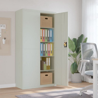 Berkfield File Cabinet Light Grey 90X40X180 Cm Steel - image 1