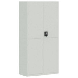 Berkfield File Cabinet Light Grey 90X40X180 Cm Steel - thumbnail 2