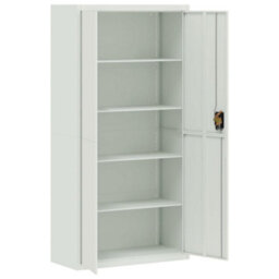 Berkfield File Cabinet Light Grey 90X40X180 Cm Steel - thumbnail 4