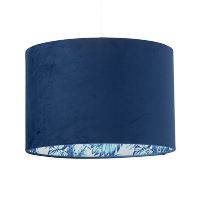 First Choice Lighting Parrot Velvet Blue Parrot Design 30Cm Pendant Or Table Lamp Shade - image 1