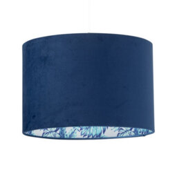 First Choice Lighting Parrot Velvet Blue Parrot Design 30Cm Pendant Or Table Lamp Shade - thumbnail 1