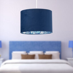 First Choice Lighting Parrot Velvet Blue Parrot Design 30Cm Pendant Or Table Lamp Shade - thumbnail 6