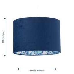 First Choice Lighting Parrot Velvet Blue Parrot Design 30Cm Pendant Or Table Lamp Shade - thumbnail 8