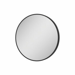 Affine 600 X 600mm Black Wall Mounted Bathroom Mirror Framed Round Design 4mm Glass - thumbnail 3