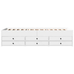 Berkfield Daybed With Drawers Without Mattress White 90X190 Cm Single - thumbnail 4