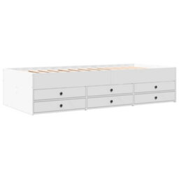 Berkfield Daybed With Drawers Without Mattress White 90X190 Cm Single - thumbnail 3