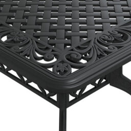 Berkfield 5 Piece Garden Dining Set Black Cast Aluminium - thumbnail 6