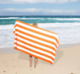 Gc Gaveno Cavailia 1Pk Beach Towel Cabana Stripe Sand Free 100X200 Orange - thumbnail 3