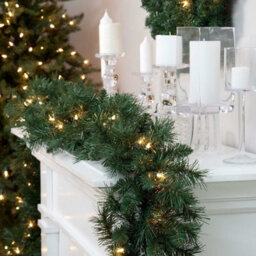 Geezy Christmas Garland With Lights & Timer Mantle Door Stairs Xmas Decor 270Cm 9Ft - thumbnail 3
