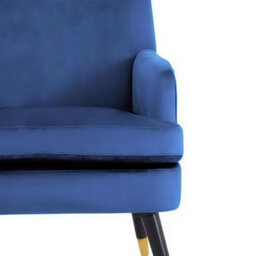 Fwstyle Loretta Midnight Blue Velvet Accent Padded Armchair - thumbnail 6