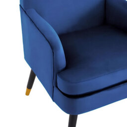 Fwstyle Loretta Midnight Blue Velvet Accent Padded Armchair - thumbnail 5