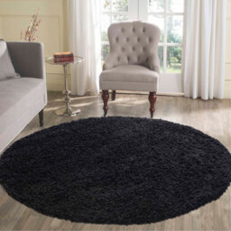 Desire Rugs Plain Living Room Shaggy Area Rugs Black 80X150 Cm - thumbnail 6