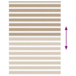 Berkfield Modern Zebra Blind Sand Brown 155X230 Cm Fabric Width 150.9 Cm Polyester - thumbnail 5