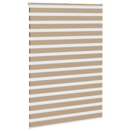 Berkfield Modern Zebra Blind Sand Brown 155X230 Cm Fabric Width 150.9 Cm Polyester - thumbnail 3