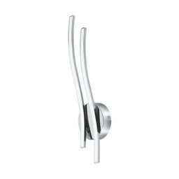 Eglo Valmora Chrome And Clear Metal Integrated Led Wall Light (W) 9Cm - Modern Lighting Fixture - thumbnail 3