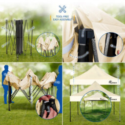 Sunmer 3Mx3M Steel Framed Gazebo - Ivory - thumbnail 3