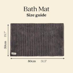 Misona Organic Cotton Bath Mat - Dark Grey - thumbnail 4