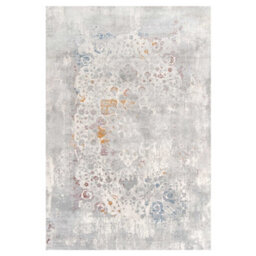 Loomed Silver Multicolour Distressed Floral Medallion Area Rug 160X230Cm - thumbnail 7