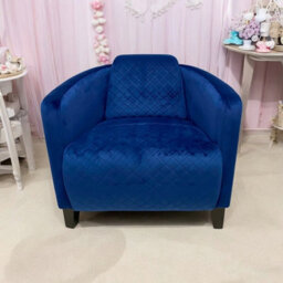 86Cm Blue Colour Velvet Armchair - thumbnail 5