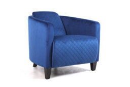 86Cm Blue Colour Velvet Armchair - thumbnail 2