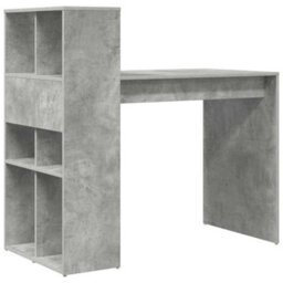 Berkfield Modern Writing Desk Concrete Grey Engineered Wood With A Concrete Finish - thumbnail 7