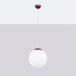 Sollux Lighting Ugo Steel/glass Burgundy 1 Lights Minimalist Pendant Lamps - thumbnail 2