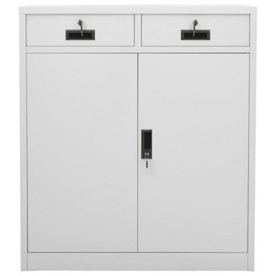 Berkfield Durable Office Cabinet Light Grey 90X40X102 Cm Steel - image 1