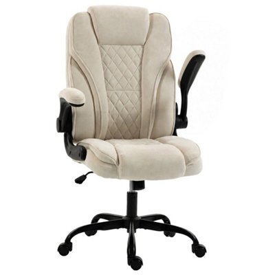Ergonomic Office Chair, Desk Chair With Flip-Up Armrest, Pocket Springs, Beige - image 1