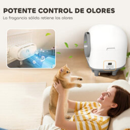 Pawhut 80L Self Cleaning Cat Litter Tray With App Control Safety Protection - thumbnail 7