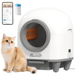 Pawhut 80L Self Cleaning Cat Litter Tray With App Control Safety Protection - thumbnail 2