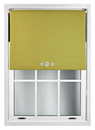 Furnished Blackout Roller Blinds With Triple Round Eyelets & Metal Fittings - Green (W)80Cm (L)165Cm - thumbnail 2